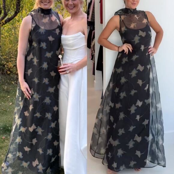 NEW NWT STAUD Albee Maxi Dress in Botanical Shadows Floral - Picture 2 of 10